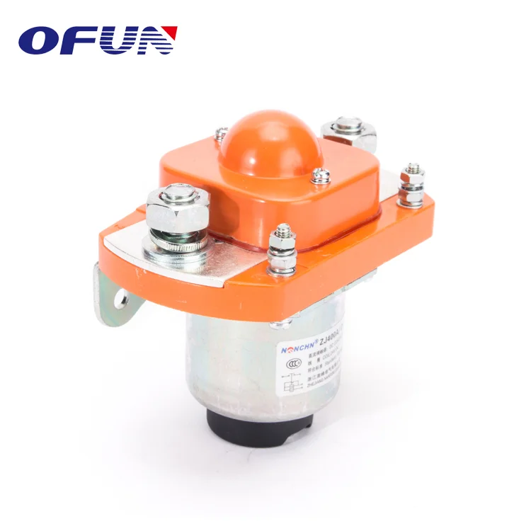 OFUN New Design 220V Single Phase Dc Electric Contactor 48V 400A