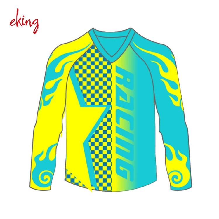Custom Sublimation Print Men Downhill Jersey Blank Mtb Mountain Bike
