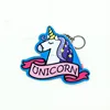 Novelty cute custom mini magical unicorn shaped leather change coin purse small pouch wallet with zipper and keychain