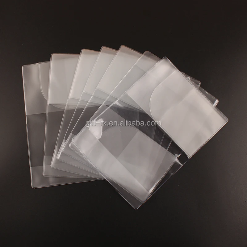 Portable Custom Pvc Clear Passport Cover Plastic Notebook Holder Rfid