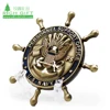 Customized high quality custom embossed logo steering wheel shape us navy chief challenge coin navy seal coin for souvenir