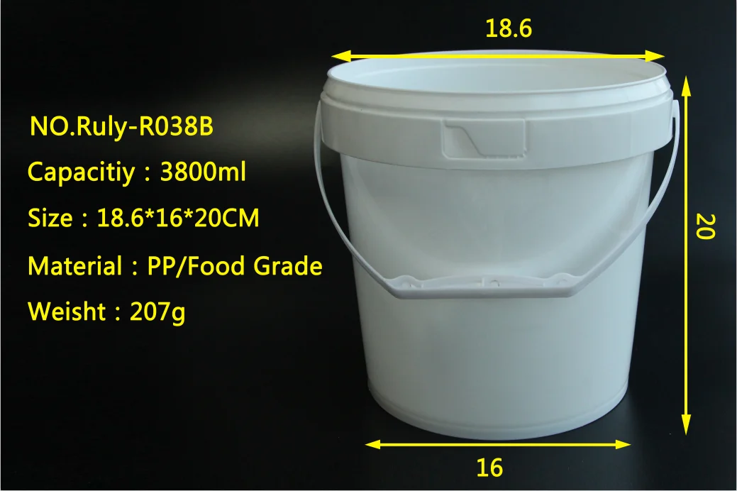 Food Grade 1 Gallon Plastic Bucket For Ice Cream Sauce Powder Buy