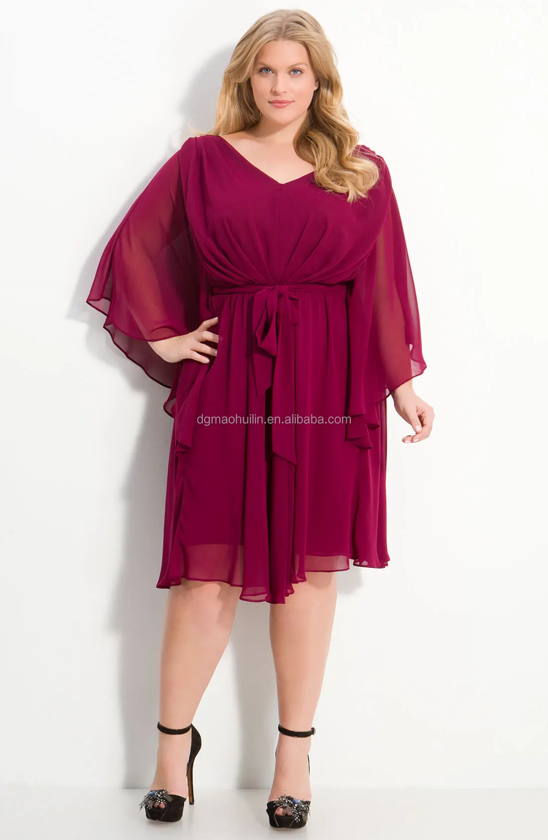 Fashion Fat Women Peacock Plus Size Prom Dress With Batwing Sleeve in The Elegant  Fashion For Fat Women for Current Ideas