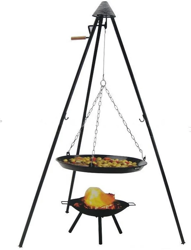 Tripod Charcoal Grills Swing Bbq Grills For Backyard Use ...