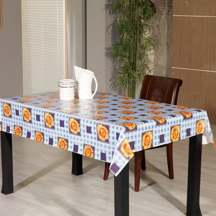 2019 Hot Sale White Pvc Double Sides Print Table Cloth In Rolls Double