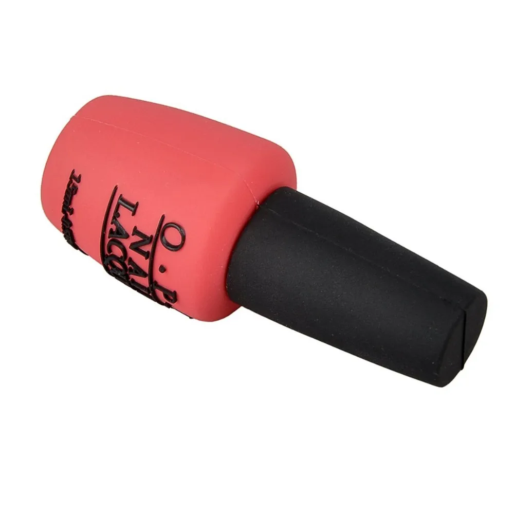 16GB USB 2.0 Flash Drive Unique Nail Polish Bottle Shaped Memory Stick Rose - ANKUX.COM