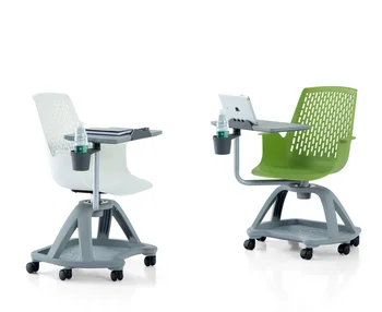 Durable Modern Green Plastic Office School Chairs With Attached Durable Modern Green Plastic Office School Chairs With Attached Writing Desk
