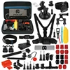 PULUZ 53 in 1 Accessories Total Ultimate Combo Kits Chest Strap + Suction Cup Mount + 3-Way Pivot Arms with EVA Case for Go Pro