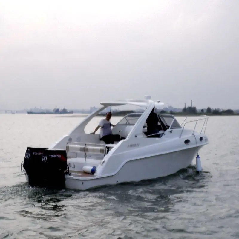 Waterwish Boat Qd27 Cabin Fibreglass Speed Boat With Ce