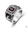 Ruby-jewelry Rings For Men Knuckle Sapphire Jewelry Titanium Load Ring Party Male Retro Vintage Gift