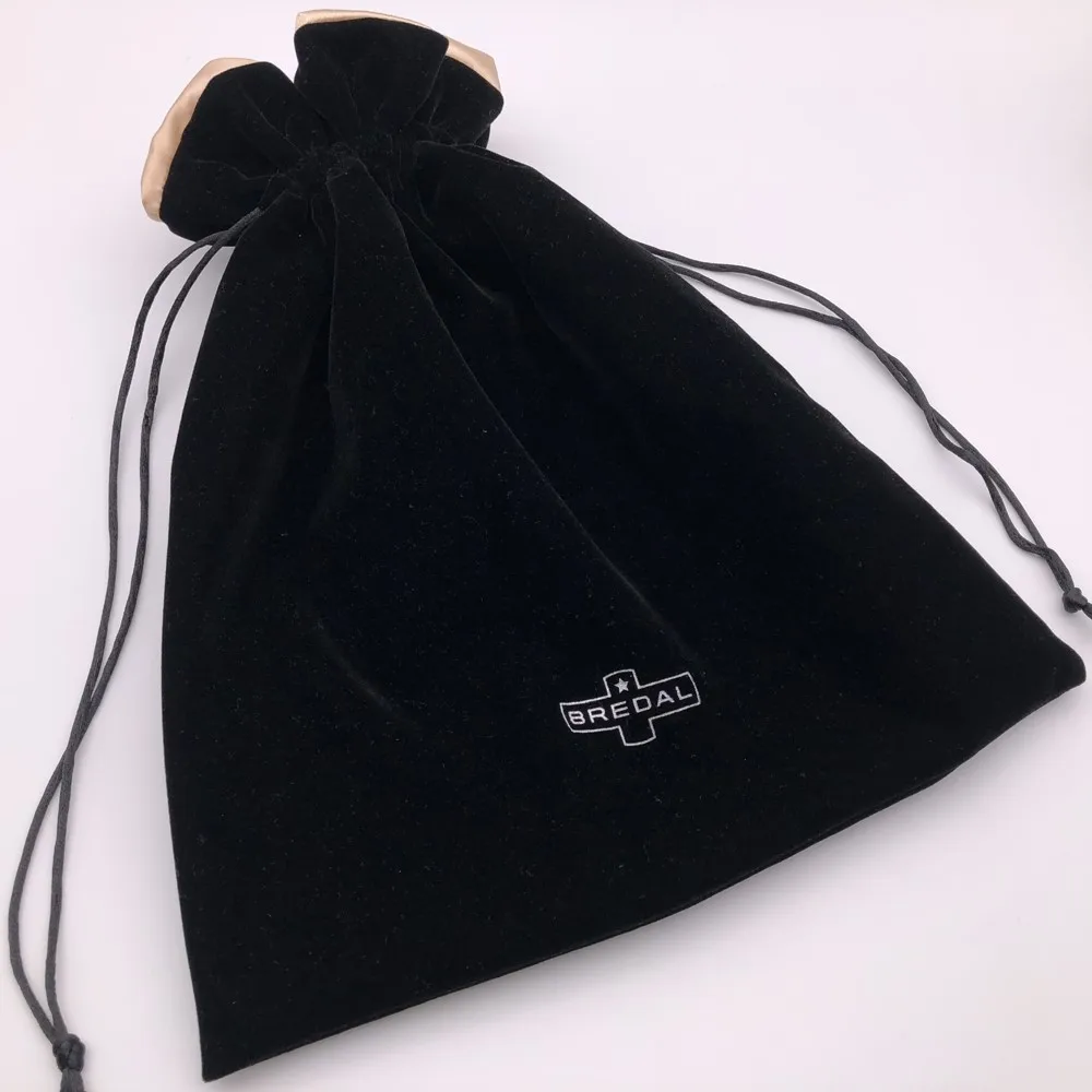 Large Velvet Drawstring Dust Bag With Satin Lining - Buy Velvet ...