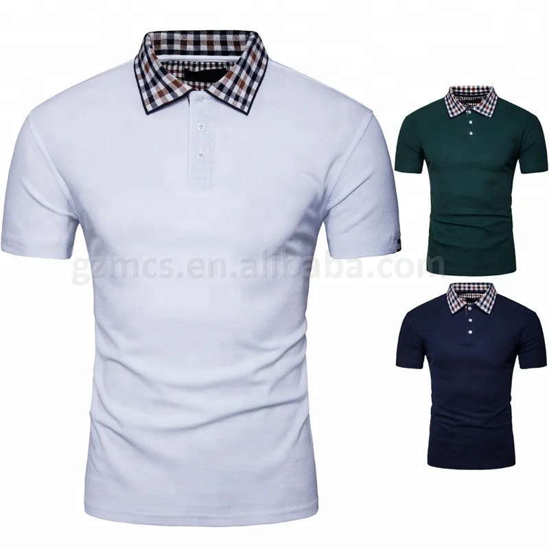 
2020 New Fashion Casual Plaid Lapel Collar Golf Shirts High Quality Cotton Custom Polo Shirt Embroidery Logo Manufacturer China 