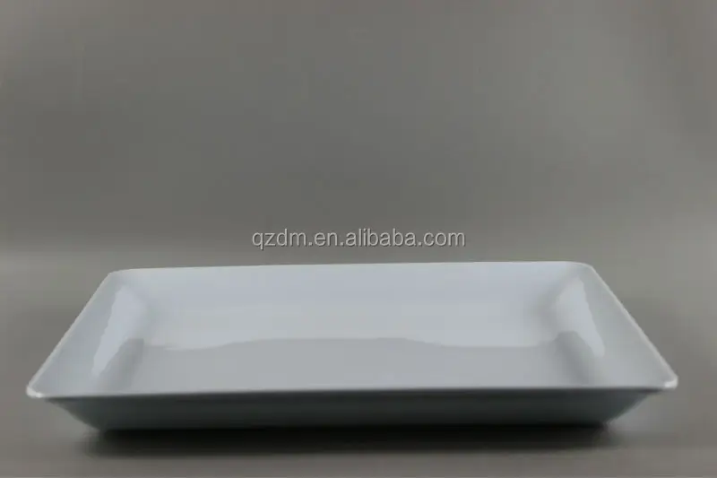 12 Inch White Square Melamine Food Tray