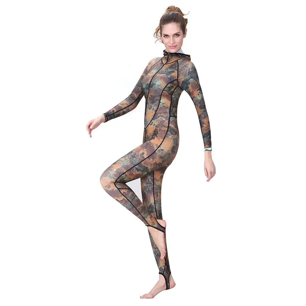 Wetsuit/Dive Skin/Full Suit with Hooded and Super-stretch Armpit, Freehawk® Camo UVA/UVB 50+ Protection Snorkeling Swim Lycra Skin Diving suit,Full Body Suit,Swimsuit for Men/Women/Youth