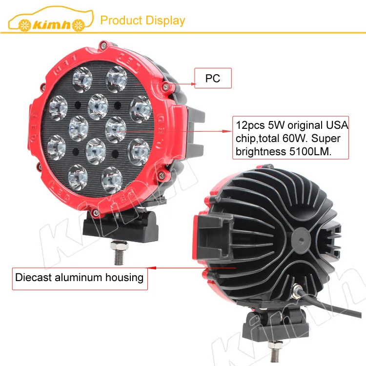 6.3 Inch 60W C LED Work Light