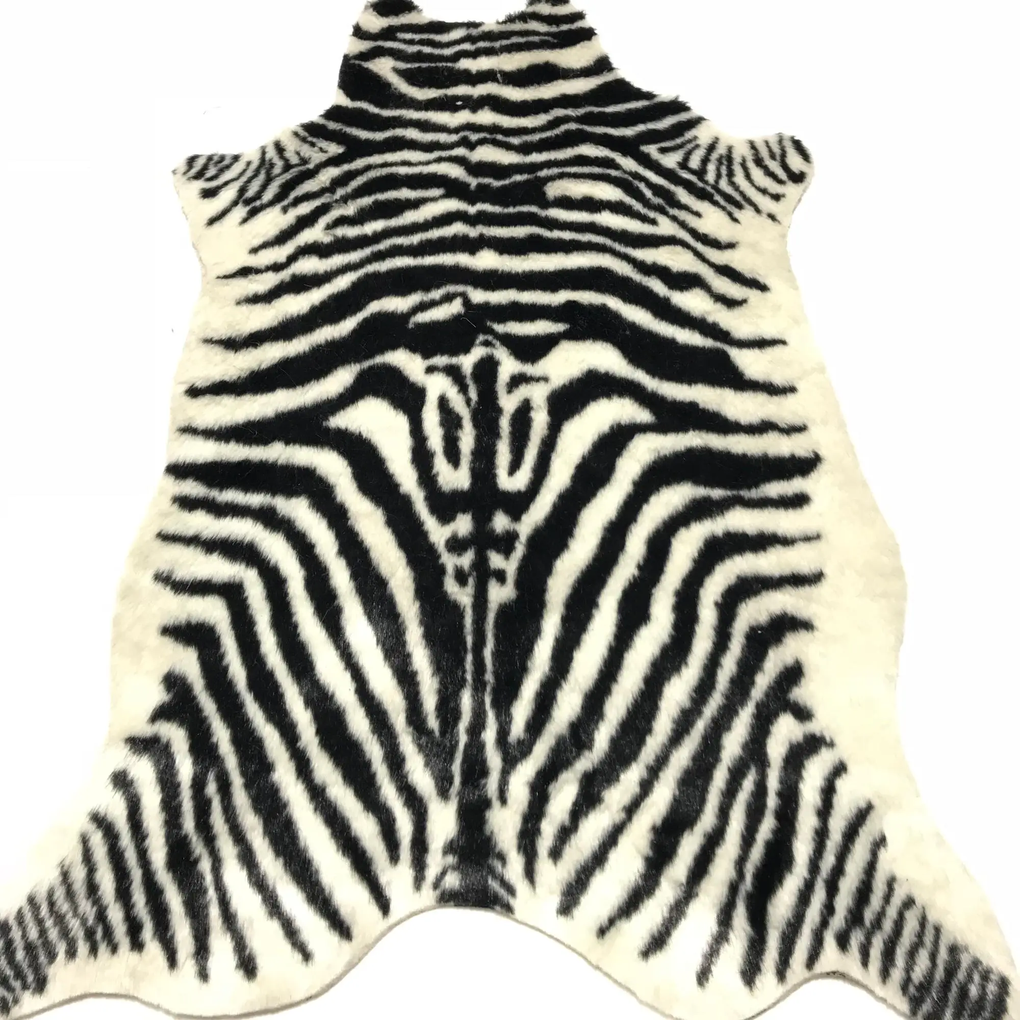 60x90cm Oekotexstandard China Factory Animal Skin Faux Fur Zebra