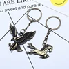 Promotional high quality custom 3D eagle house metal keychain