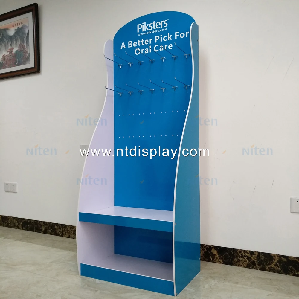Hard Material Pvc Foam Board Display Stand For Pop Display With Hooks Toothbrush Display Stand