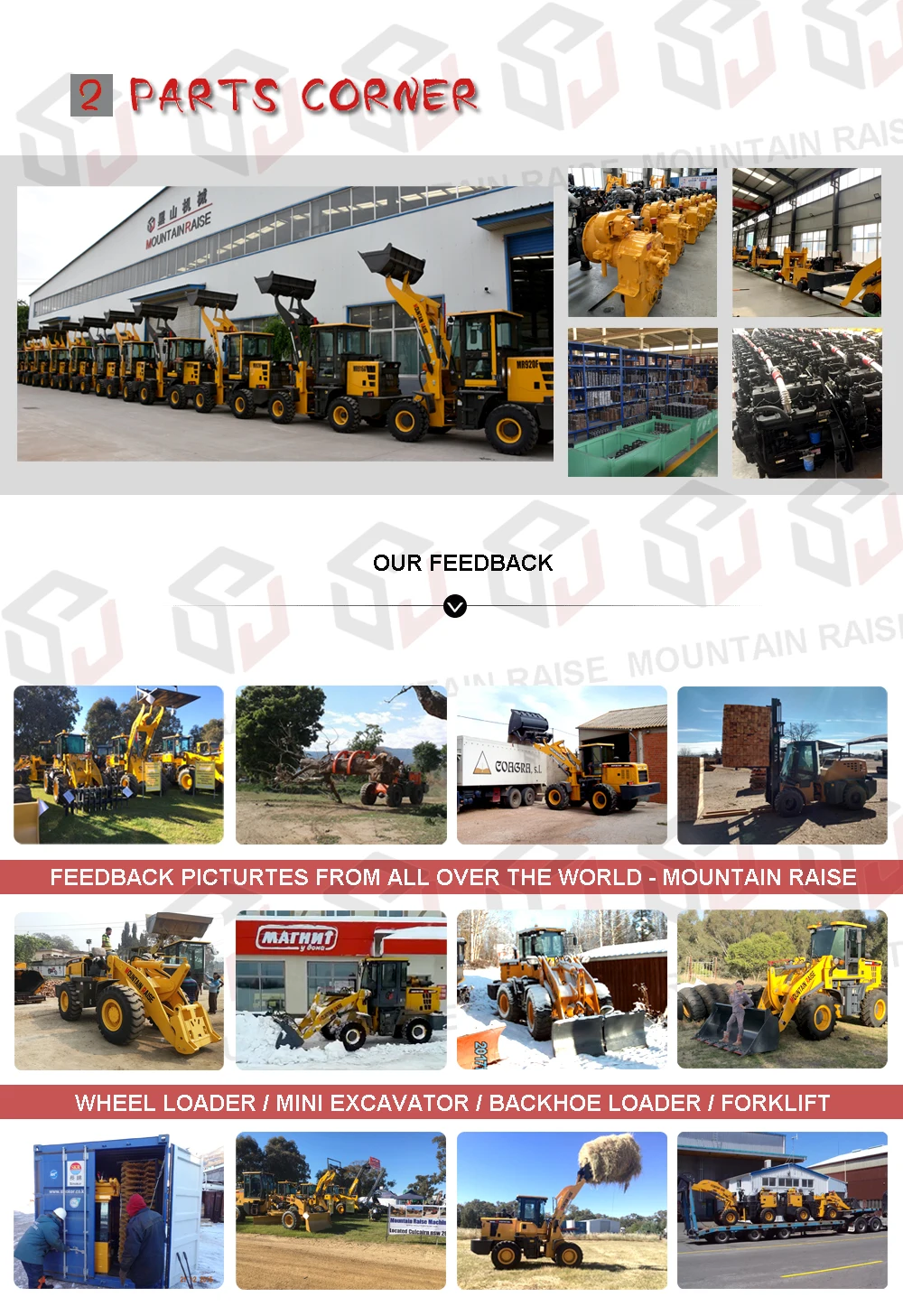 Mini Front End Loader - Payloader Machine 1T with New Design