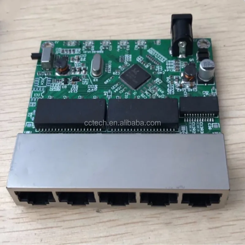 Mini Design 5/7.5/9/12/15v Wide Voltage 5 Port 10 100 1000mbps Fixed