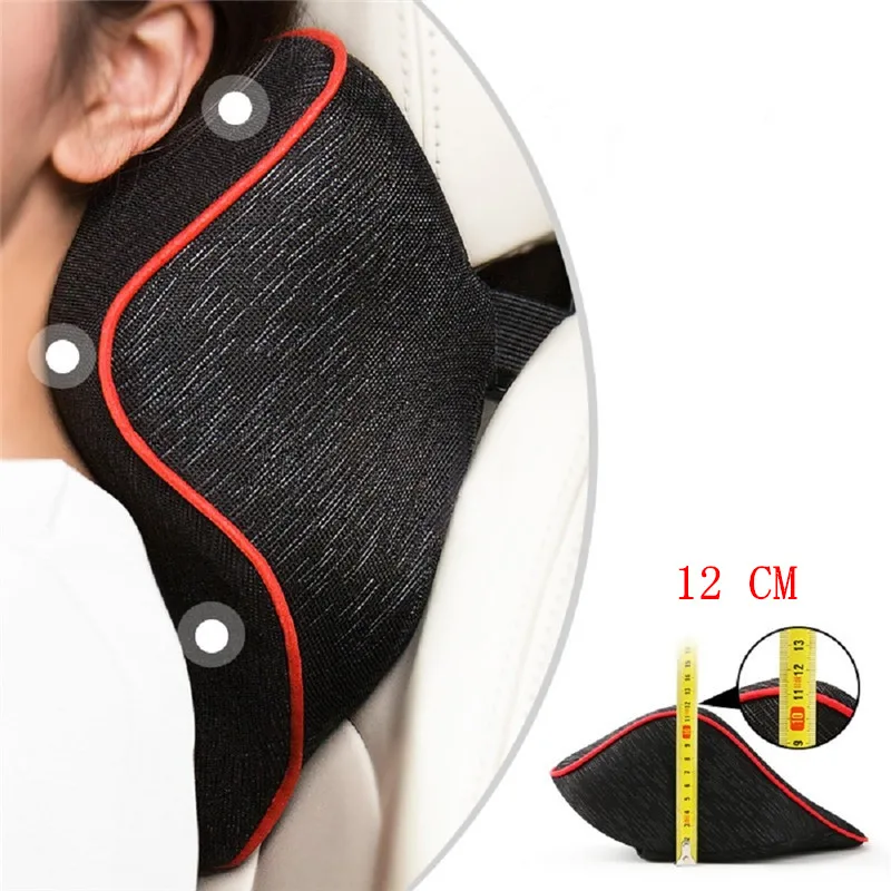 Car Headrest Neck Support Pillow Adjustable Strap Memory Foam Car Seat