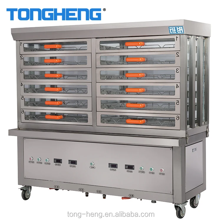 Commercial kitchen ware stainless steel back opening door 12 drawer food display warmer