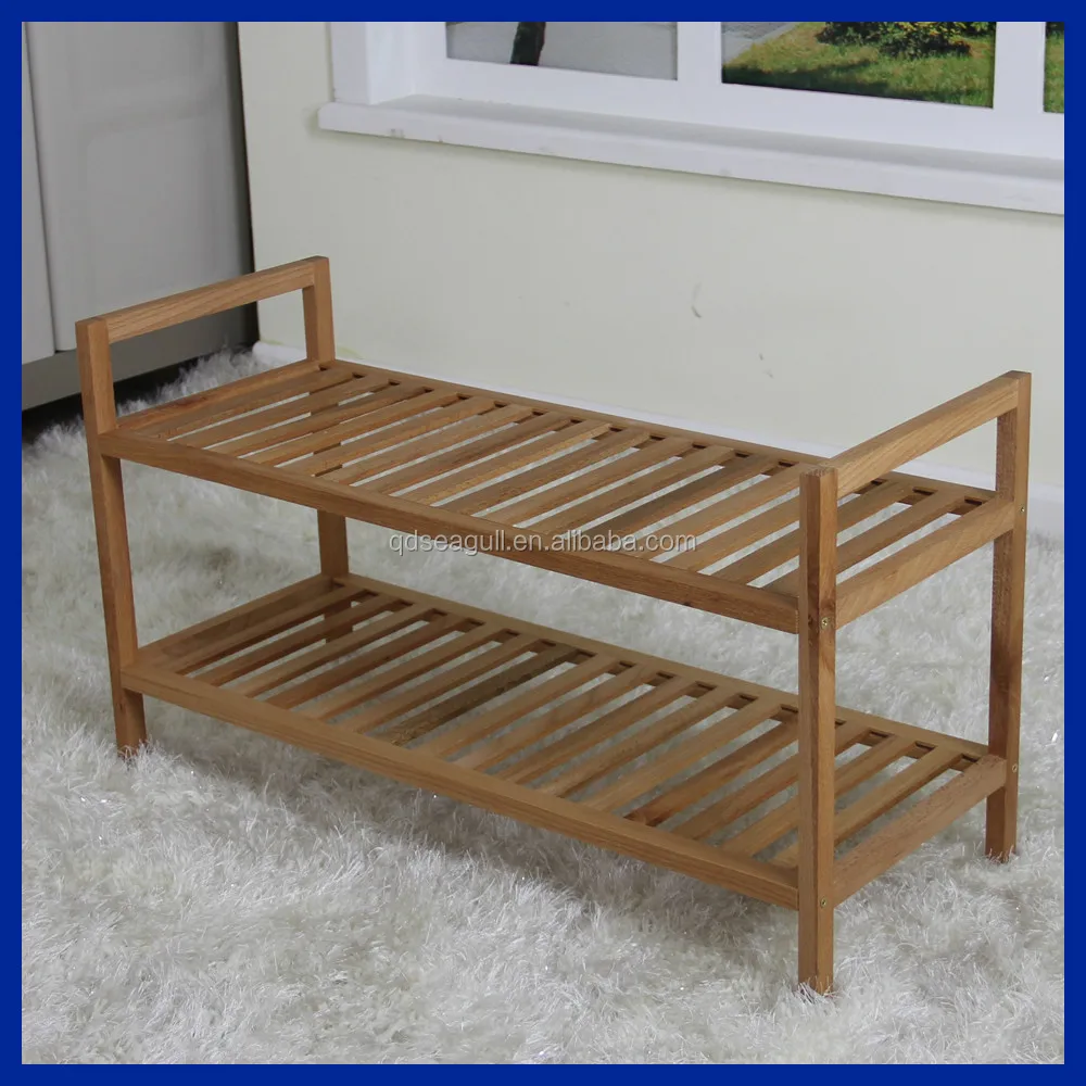 Hot koop moderne model beuken/walnoot houten schoenen rek met olie ...