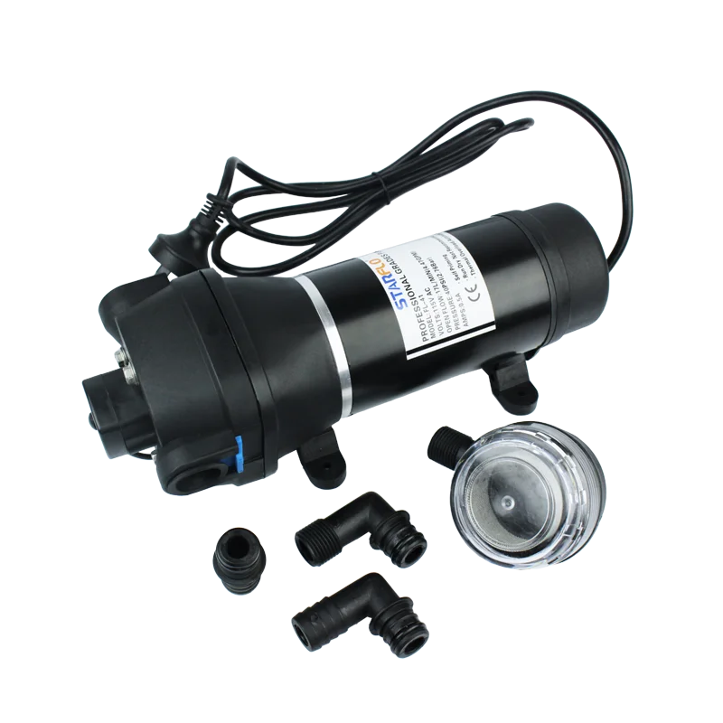 AC220V Self-priming Water Diaphragm Pump 35PSI Pressure Pump 3.3GPM Max For Wash 