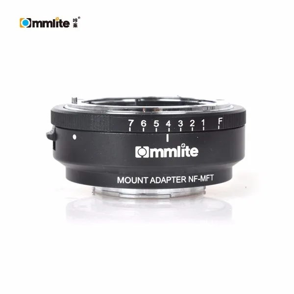 Commlite NF-MFT Lens Mount Adapter with Aperture Dial for Nikon G,DX,F,AI,S,D Type Lens to M4/3-Mount Camera