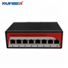 harsh outdoor IP40 3KV Industrial Ethernet network Switch 8port Full Rj45 with Din Rail Mount DC12V-48V