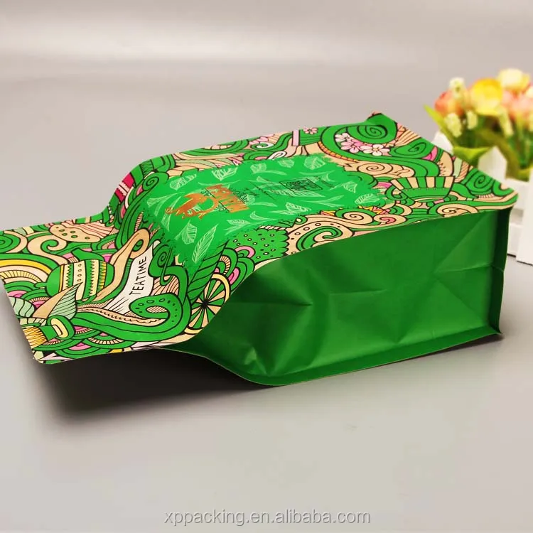 Custom Printing Eco Friendly Sri Lanka Tea Stand Up Reaealable Zipper Kraft Paper Food Packaging