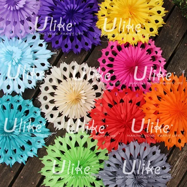 Wedding Decor Hanging Pink Tissue Paper Snowflakes Fan Wedding