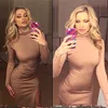 DD067 lastest arrival women autumn fashion former cross long sleeve dress