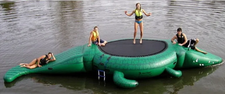 inflatable trampoline with net