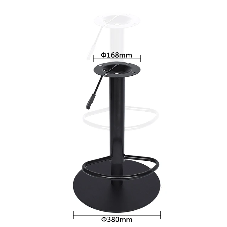 Well Cast Office Furnishing Parts Black Powder Coating Metal Iron Bar