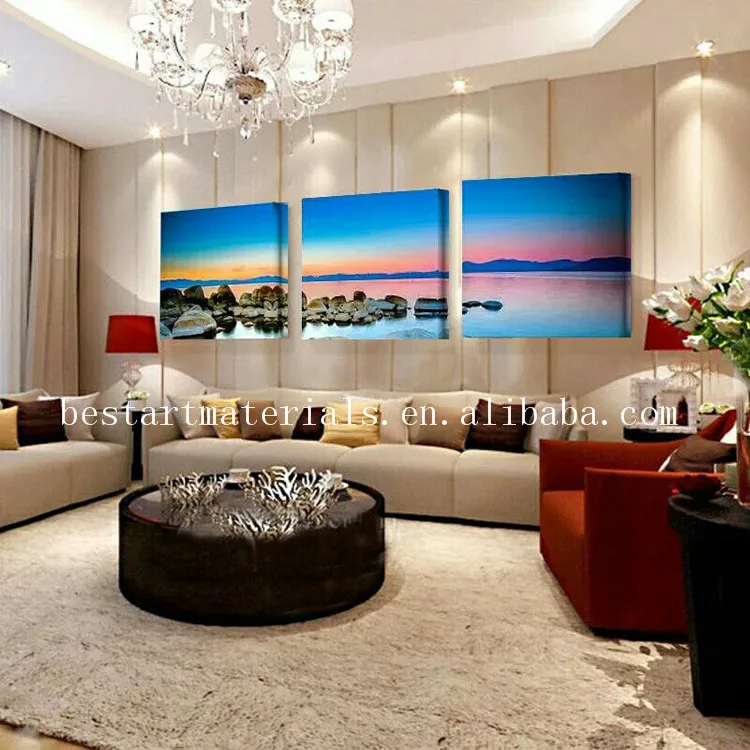Hot sale  customized wall art home decoration 3 panels canvas printings wall decorative pictures