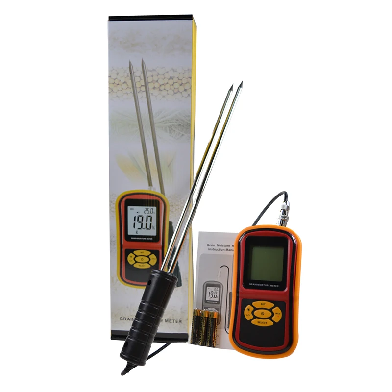 High Quality Digital Grain Moisture Meter with Measuring Probe Tester for Corn Wheat Rice Bean Wheat Hygrometer GM640