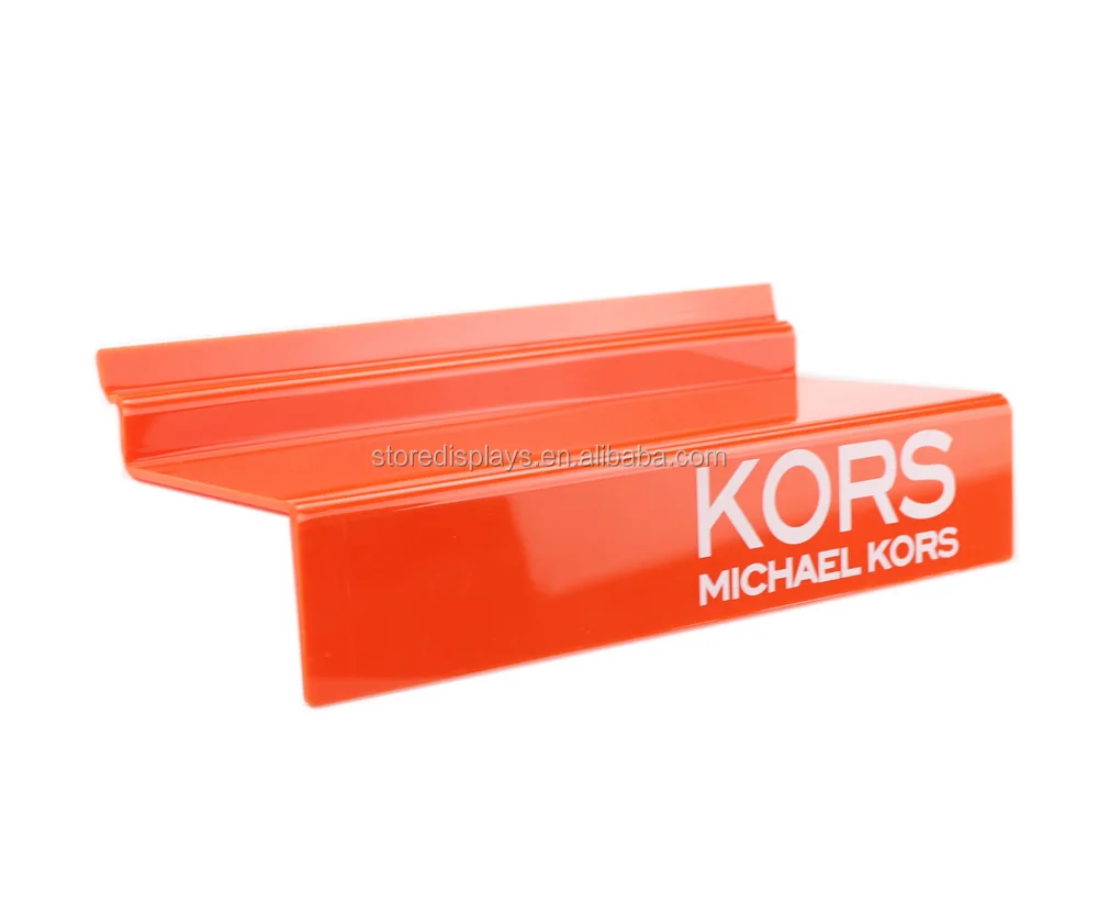 Custom Logo Acrylic Slatwall Shoe Shelf Shelves,Slatwall Slat Wall Mounted Shoe Display Buy