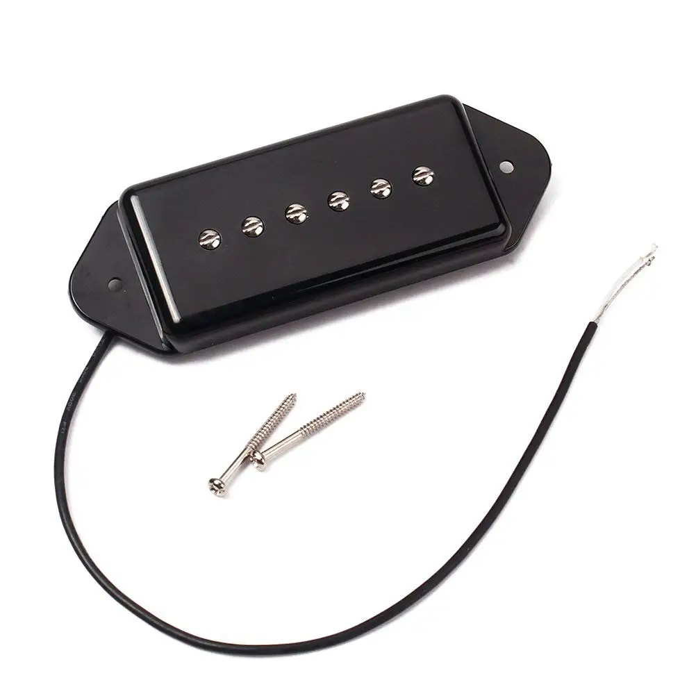 ROSENICE Pickup Covers Guitar Pickup Cover for Guitar Replacement P90 Plastic (Black)