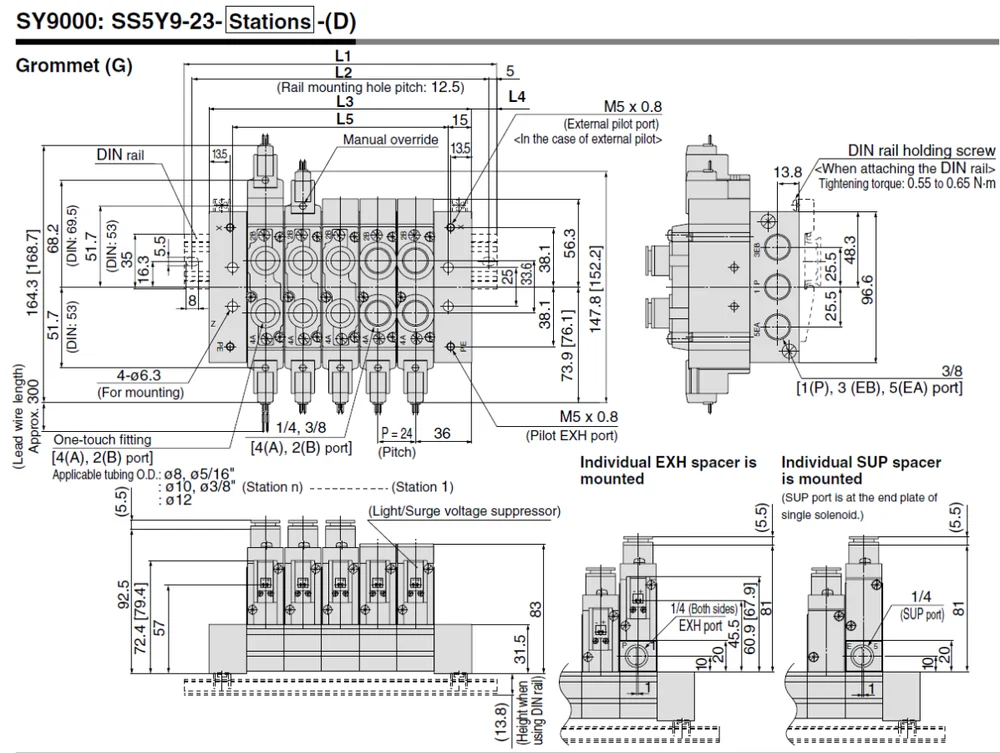 VV5FS22003103 SMC Manifold VV5FS2-20-031-03 