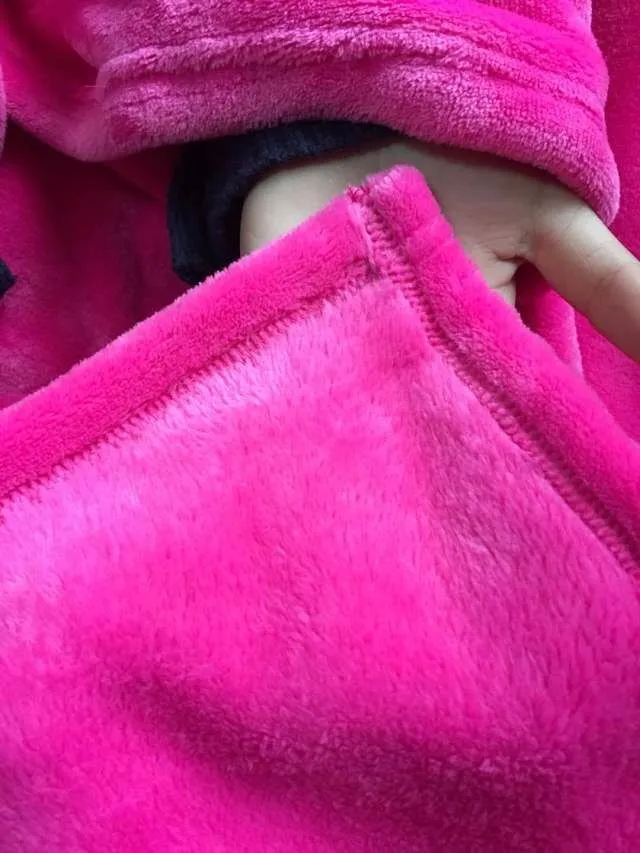 Home Winter Warming Fleece Blanket Snuggie Blanket With Sleeves Lazy