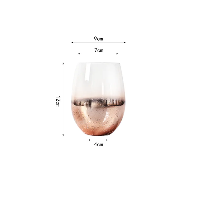 customins nordic starry glass cup home big belly milk juice wine