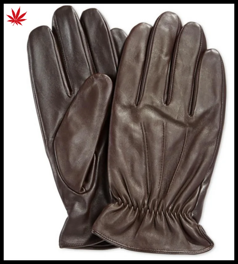 men's cashmere lined leather gloves winter men gloves