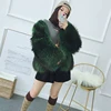 New Design Pretty Girls Fancy Winter Coat Fox Fur Wholesale Real Raccoon V Collar Turkey Fur Coat