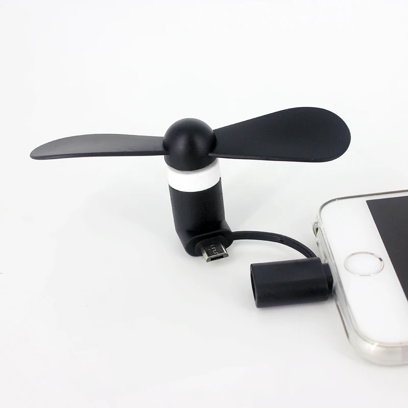 Portable Phone Fan Colorful And Powerful 2in1 Fans For Iphone For