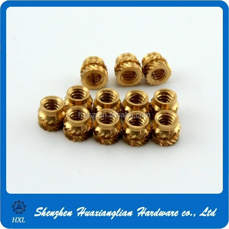 Knurled Threaded Brass Inserts For Plastic Injection Molding Buy