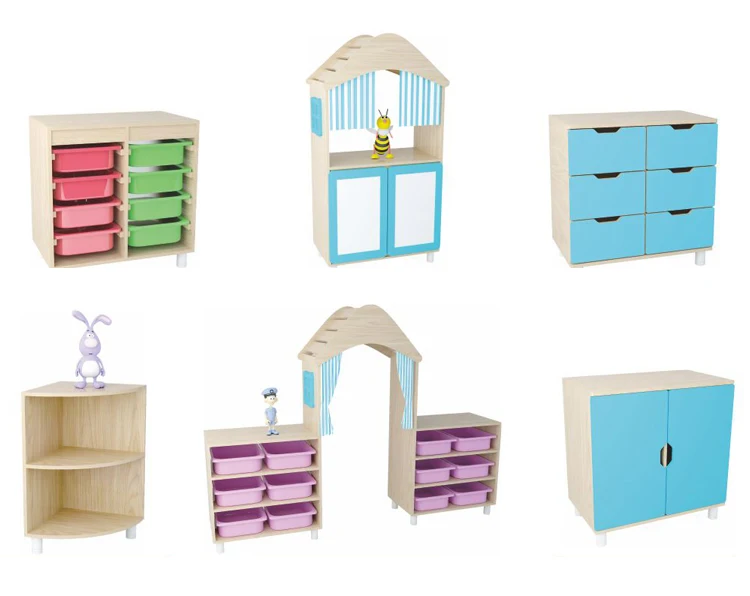 Kindergarten Wooden Toys Rack - Durable & Safe Design