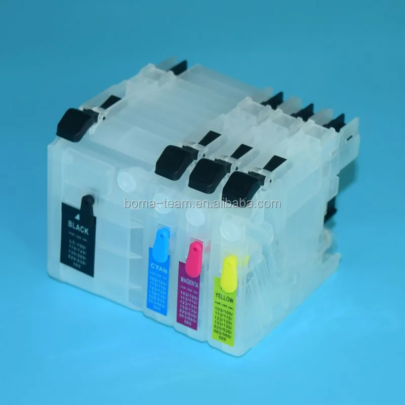 4pcs Refillable Ink Cartridge For Brother Dcpj100 Dcpj105 Mfcj200