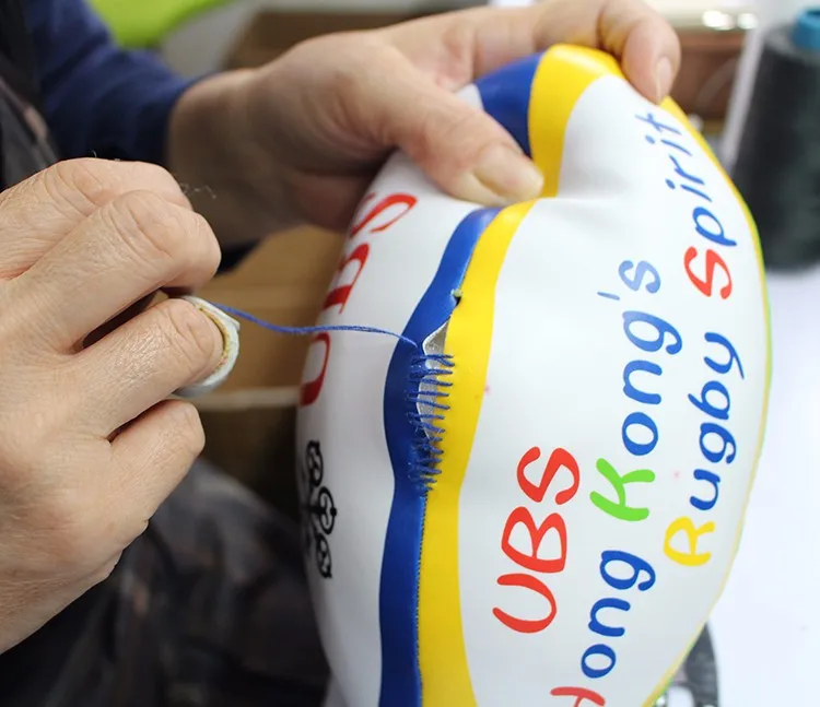 Promotion With Custom Logo Rugby Ball Keychain Soft Pvc Leather Mini