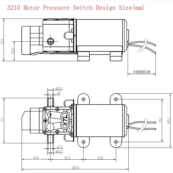 Car Cleaning Agriculture Self-priming DC 12V 24V 8L/min 100W High Pressure Electric Diaphragm Mini Water Pump